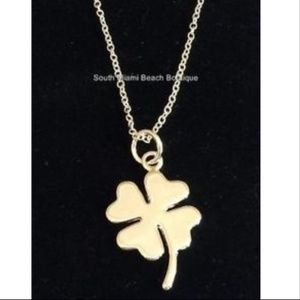 Silver Shamrock Necklace Irish Celtic Clover